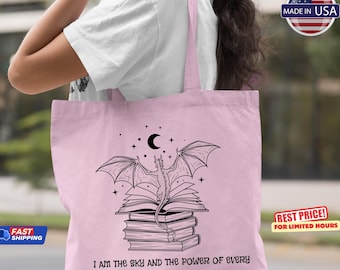 Fourth Wing Tote Bag: Basgiath War College Dragon Rider Canvas