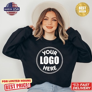 Custom Logo Youth Sweatshirt or Hoodie: Personalized Photo Text