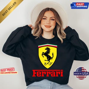 Ferrari Formula 1 Hoodie - Classic Logo, Racing Team Sweatshirt, Motorsport Gift | Driver Apparel For Men, Women | F1 Fan Gift