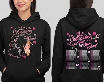 Olivia Rodrigo Unraveled Hoodie, Butterfly Concert Tour Merch