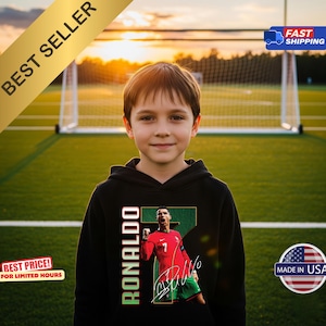 Cristiano Ronaldo Youth Sweatshirt: Portugal Soccer, CR7 Fan Apparel
