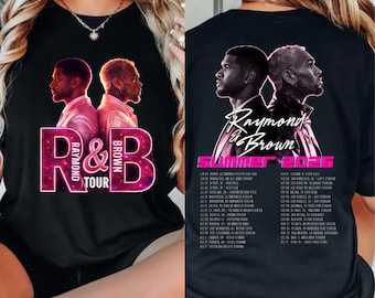 Usher Chris Brown R&B Tour Shirt, 90s Bootleg Graphic Tee, Raymond Breezy Concert Apparel