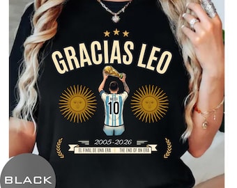 Gracias Leo Messi Shirt, Argentina Retirement Tribute, Soccer Legent Tee