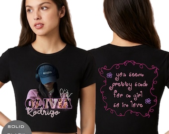 Olivia Rodrigo Crop Top, You Seem Pretty Sad Baby Tee, Livies Fan Merch