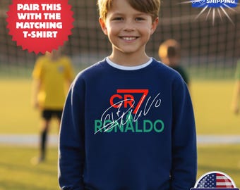 Cristiano Ronaldo Youth Sweatshirt: CR7 Fan Apparel with Signature