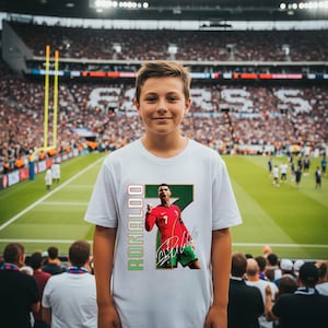 Cristiano Ronaldo Portugal Soccer T-Shirt: CR7 Signature Tee, Football Fan Gift