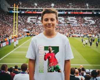 Cristiano Ronaldo Portugal Soccer T-Shirt: CR7 Signature Tee, Football Fan Gift