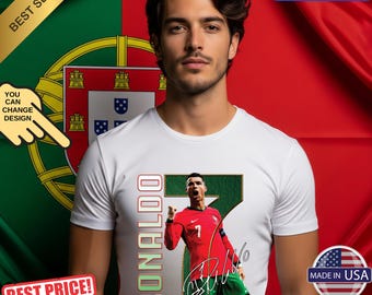 Cristiano Ronaldo Portugal Soccer T-Shirt: CR7 Signature Tee, Football Fan Gift