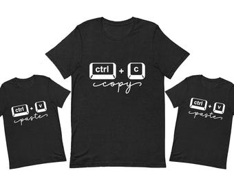 Copy Paste Shirts, Father and Baby Matching Shirts, Father's Day Shirt, Daddy And Daughter Shirt, Father's Day Gift, Ctrl C and Ctrl V Shirt