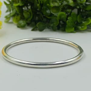 Handmade Heavy Sterling Silver Bangle Bracelet: Chunky 925 Silver