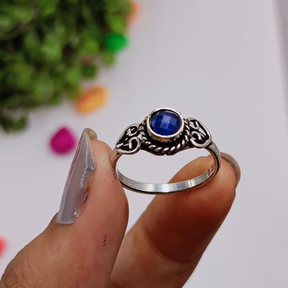 ヴィンテージ スター サファイア 天然ダイヤモンド 925 シルバー リング ヴィンテージサファイアシルバーリング ヴィンテージ スター