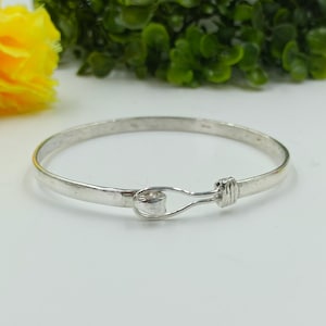 Sterling Silver Traditional Bangle: Handmade Minimalist Unisex Cuff