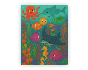 Casse-tête Ocean Reef 30 pièces pour enfants - Activité d'apprentissage amusante pour les tout-petits