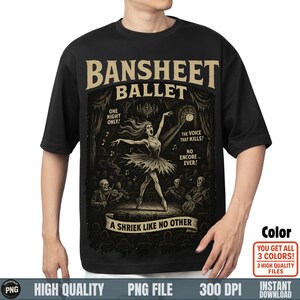Halloween Banshee Ballet PNG: Gothic Horror Theater Clipart (Digital Download