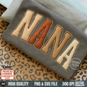 NANA Patchwork PNG: Vintage broderidesign (digital nedladdning)