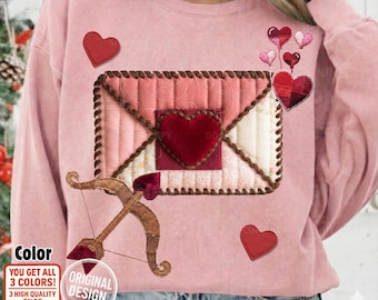 Love Letter Patchwork PNG, Faux Embroidery Ransom Note (Digital Download)