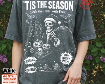 Poster squelette d'Halloween : saison rétro effrayante PNG (téléchargement numérique