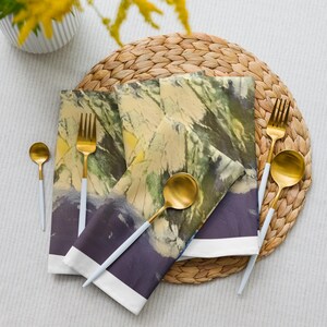 Coastal Cloth Napkin Set: Nautical Marine Dining Decor