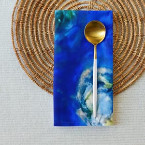 Tropical Atoll Cloth Napkins Set: Coastal Beach House Dining Decor
