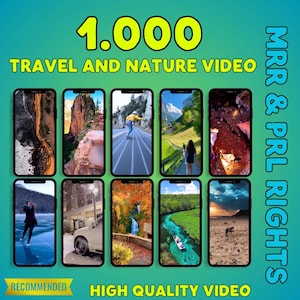 1K Travel Video Nature, 1000 videos high quality viral Tik Tok, YouTube, IG, MMR, Travel video pine, Nature video PRL, Travel reels bundle