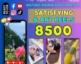 8500 Satisfying Art Reels Bundle, Tutorials, Home Tips, Gadgets (PLR MRR)