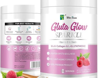 gluta glow glutathione pills Gluta Glow Sparkle Vitamin C & Biotin L-glutathione Supplement 300g Skin,  Hair, Nails