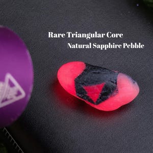 Rare Triangular Sapphire Core | 17.70ct Natural Sapphire Pebble | Luc Yen Vietnam