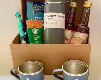 Luxury Coffee Gift Set: Mug, Syrup & Treats - Coffee Lover's Hamper