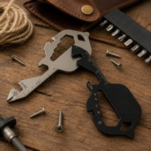 13-in-1 Pocket Multitool Key: Stainless Steel Keychain Gadget Gift Stocking Filler Gift For Him