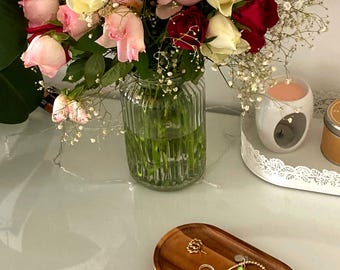 Natural Wood Soap Dish Tray: Modern Rustic Bathroom Decor
