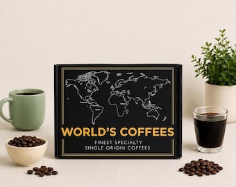 Worldwide Coffee Gift Box Set - 6 Single Origin Ground Coffees From Around The World