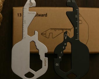 13-in-1 Stainless Steel Multitool Key: Keychain Pocket Gadget Gift Stocking Filler Gift For Him