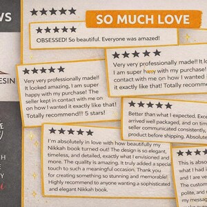 Pode incluir: Uma exibi&ccedil;&atilde;o gr&aacute;fica com o log&oacute;tipo da Nikah & Resin Studio, um selo de garantia de 100% e v&aacute;rias avalia&ccedil;&otilde;es de clientes de cinco estrelas. O texto inclui 'REVIEWS', 'SO MUCH LOVE' e v&aacute;rios testemunhos sobre a qualidade dos produtos.