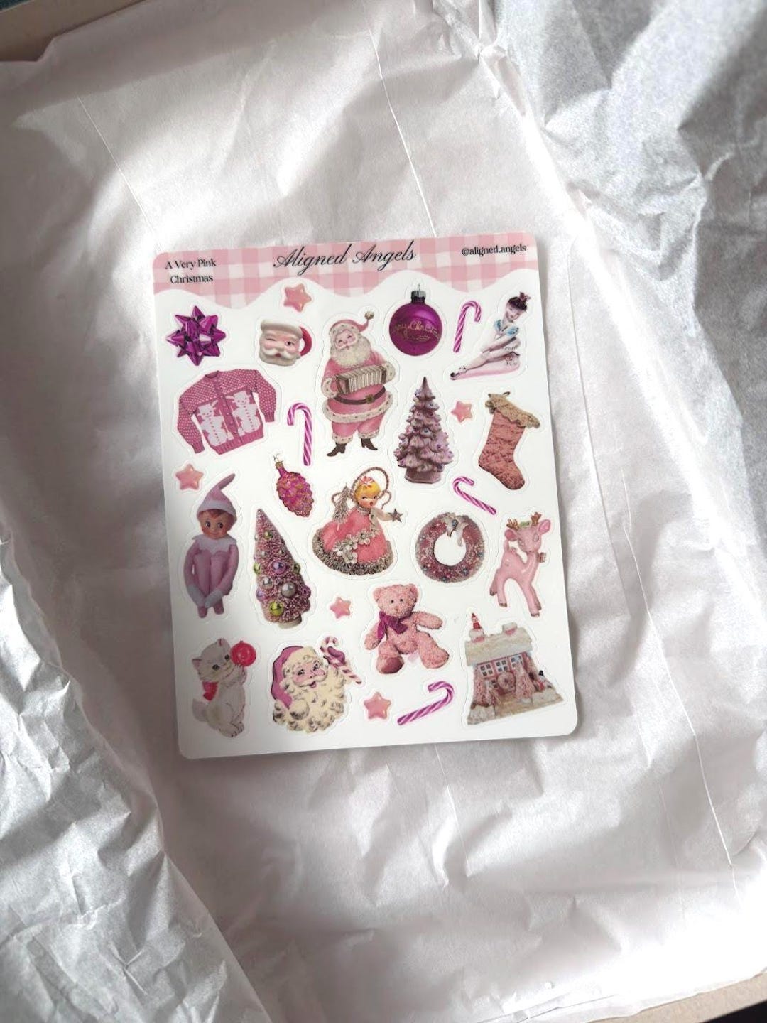 A Very Pink Christmas Sticker Sheet - Etsy
