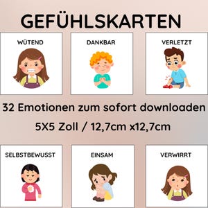 Cartes d'émotions pour enfants - Téléchargement numérique PDF, impression / Montessori / Autisme / Cartes d'humeur