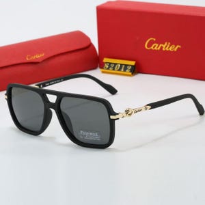Gafas de lujo vintage para mujer, gafas de sol de leopardo, regalo de cumpleaños.