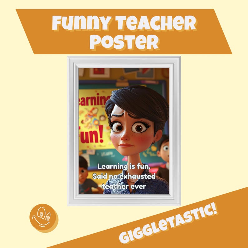Funny Teacher Poster – Classroom Printable Wall Art – Instant Download ...