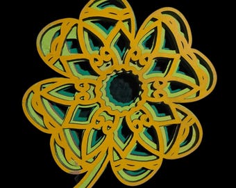 Layered 4 Leaf Clover Mandala SVG | 5 Layer Shamrock Laser Cut File (Digital Download)