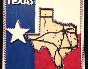 Texas Layered Map SVG | Texas Flag Wall Art Laser Cut File (Digital Download)