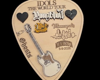 Yungblud Gitarrenplektrum-Magnet – Erinnerungsstück aus Minneapolis, Minnesota