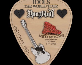 Imán de púa de guitarra Yungblud - Conmemorativo del concierto en Red Rocks, Colorado