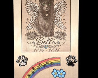 Pet Memorial Frame – Custom Pet Loss Keepsake with Ashes, Fur