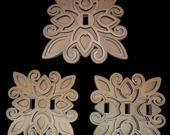 Dallas Kessler 3D Mandala Light Switch Cover SVG, Layered Laser Cut File (Digital Download)