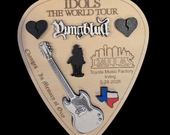 Yungblud Guitar Pick Magnet - Commemorative Irving Dallas Texas Show
