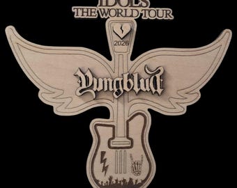 Yungblud Idols World Tour Flying Guitar Magnet