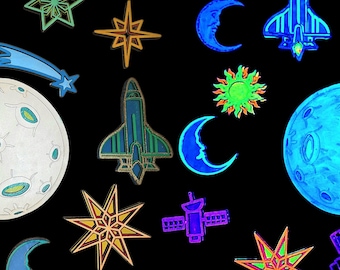 Glow Galaxy Craft Kit – DIY Wooden Space Wall Art for Kids (Glow-in-the-Dark)