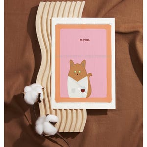 Arte mural de gato de spa / Imprimible divertido de gato / Gato relajante en bata con vino / Arte animal adorable y caprichoso / Decoración digital de gatos
