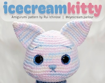 Schema PDF per Uncinetto - Kitty Gelato Amigurumi / Solo in inglese