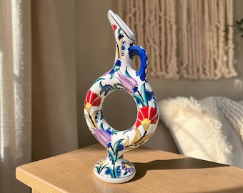 ヴィンテージ ヴウォツワヴェク ポーランド陶器 プレート：青い花柄