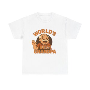 World&#39;s Best Grandpa Tee, Father&#39;s Day Gift, Grandpa Birthday Shirt, Unisex Funny Cotton Tee, Family Gift, Gift for Grandpa